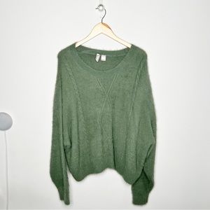 H&M fuzzy drop shoulder sweater